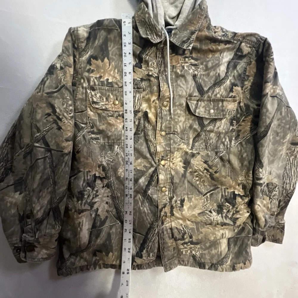 Vintage Puritan Real Tree Camo Utility Jacket Men's L (42-44) Fleece Lined Y2K